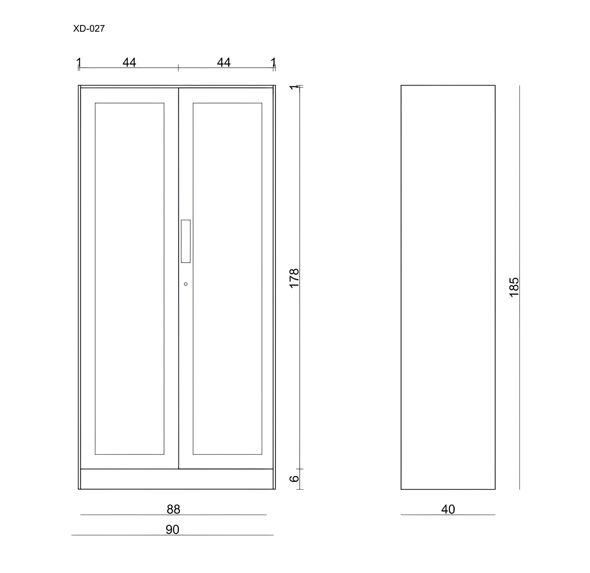 Vitrīnas skapis Uno 185/90/40 cm balts - N1 Home