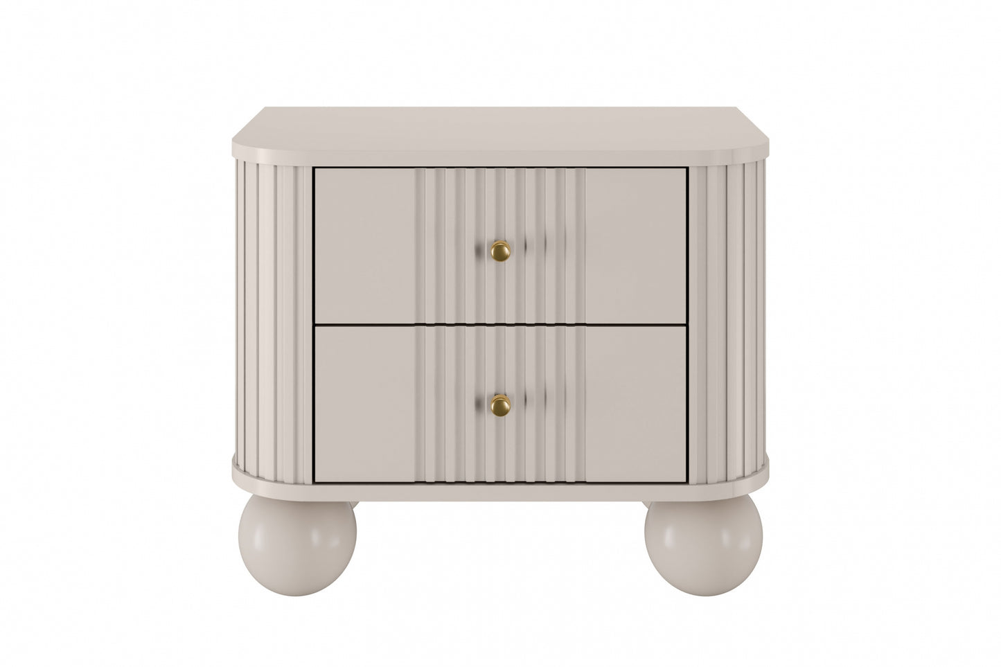 Naktsskapītis (2) Vespa 56/48/38 cm kašmirs/zelts - N1 Home