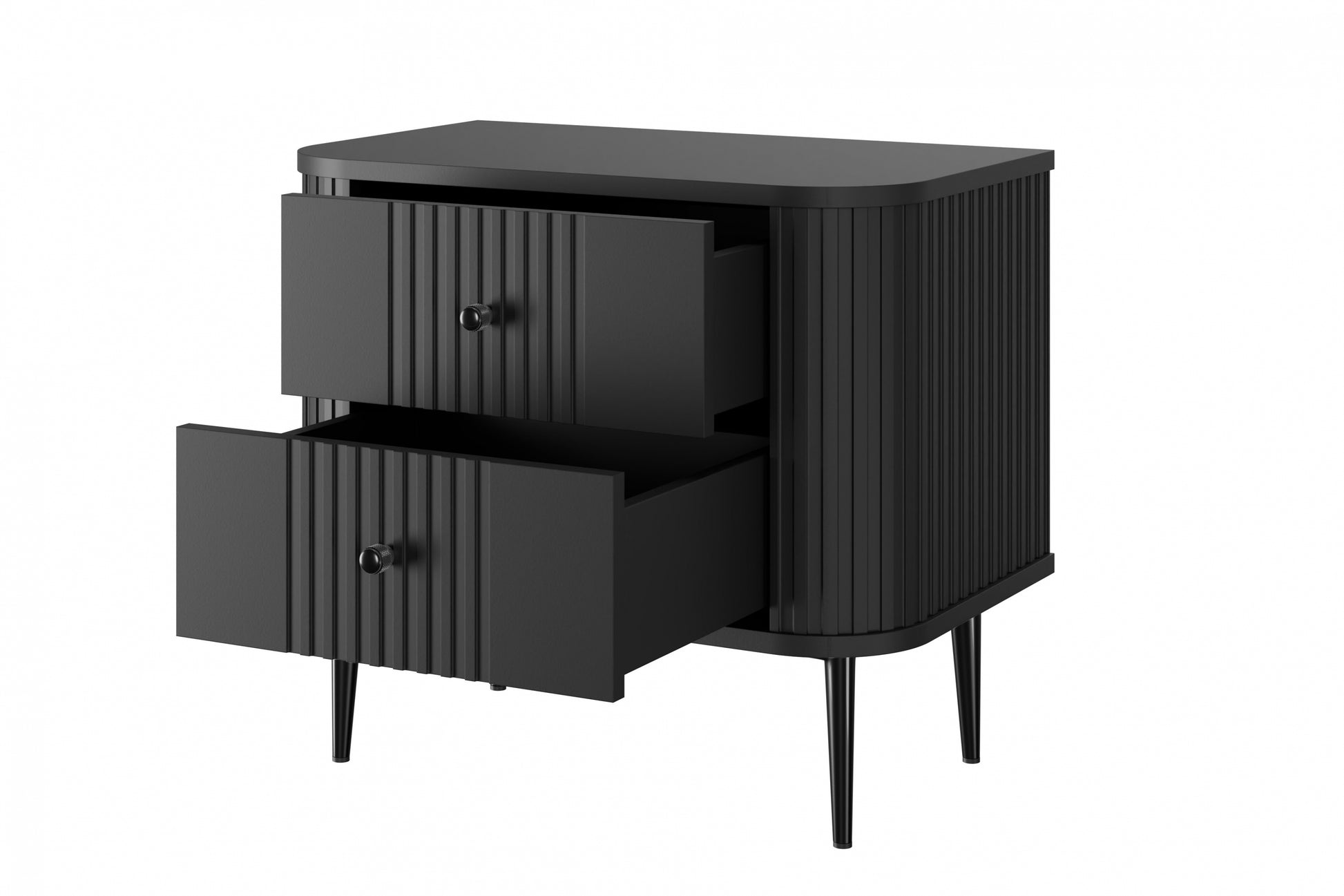 Naktsskapītis (2) Vespa 56/51/38 cm melns/melns - N1 Home