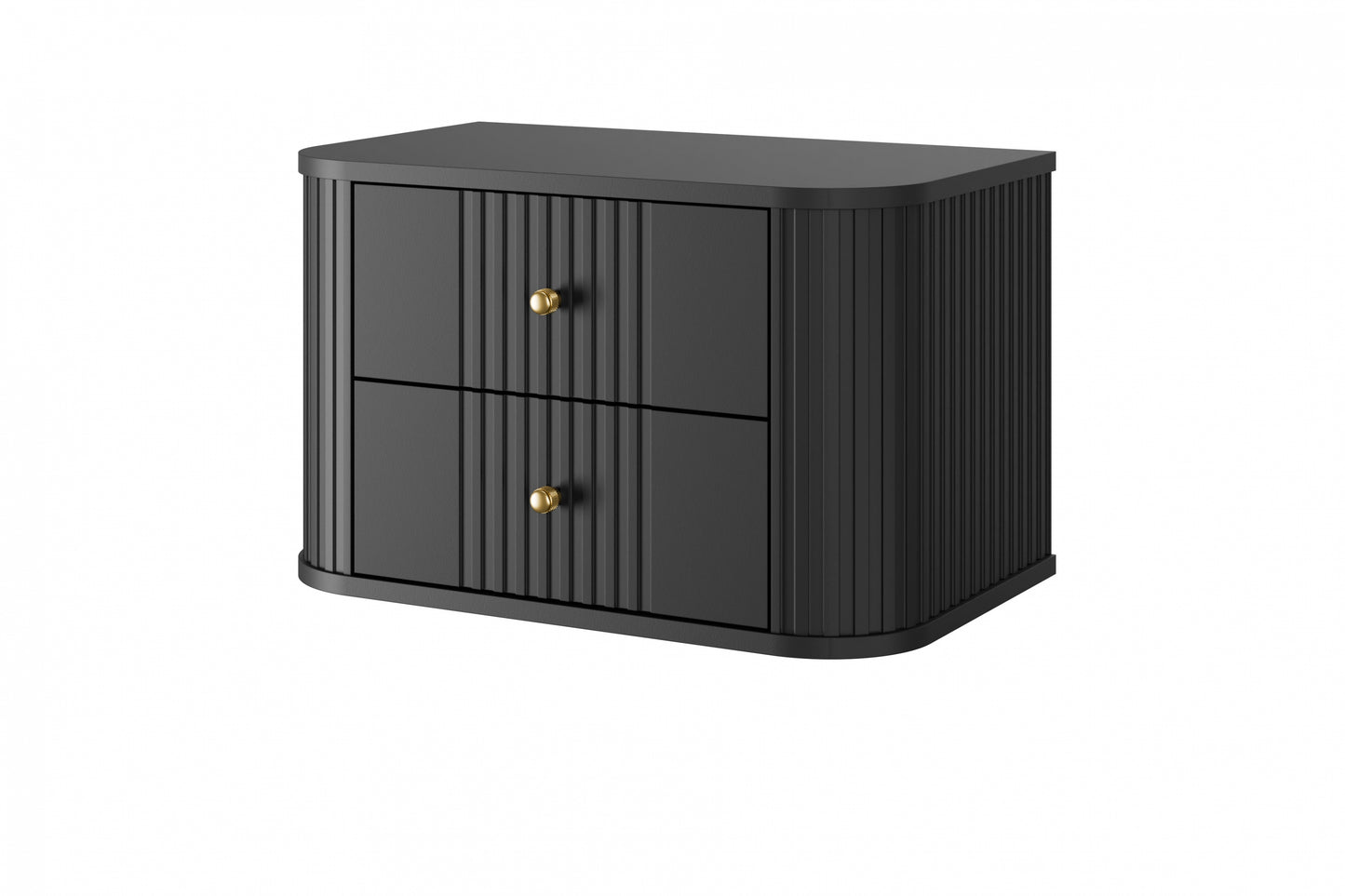 Naktsskapītis (2) Vespa 56/48/38 cm melns/zelts - N1 Home