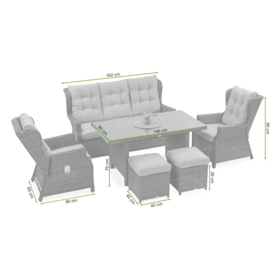 Dārza komplekts Balti Dins tumši pelēks - N1 Home