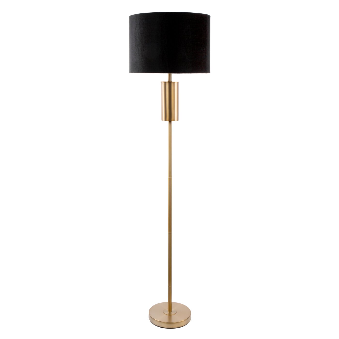 LIMITED COLLECTION stāvlampa VICTORIA 7 uz metāla pamatnes ar samta abažūru GOLDEN STRENGTH - N1 Home