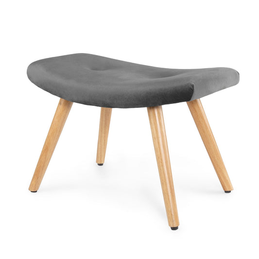 Kāju krēsls MOSS velūrs pelēks 61x41x38 cm - N1 Home