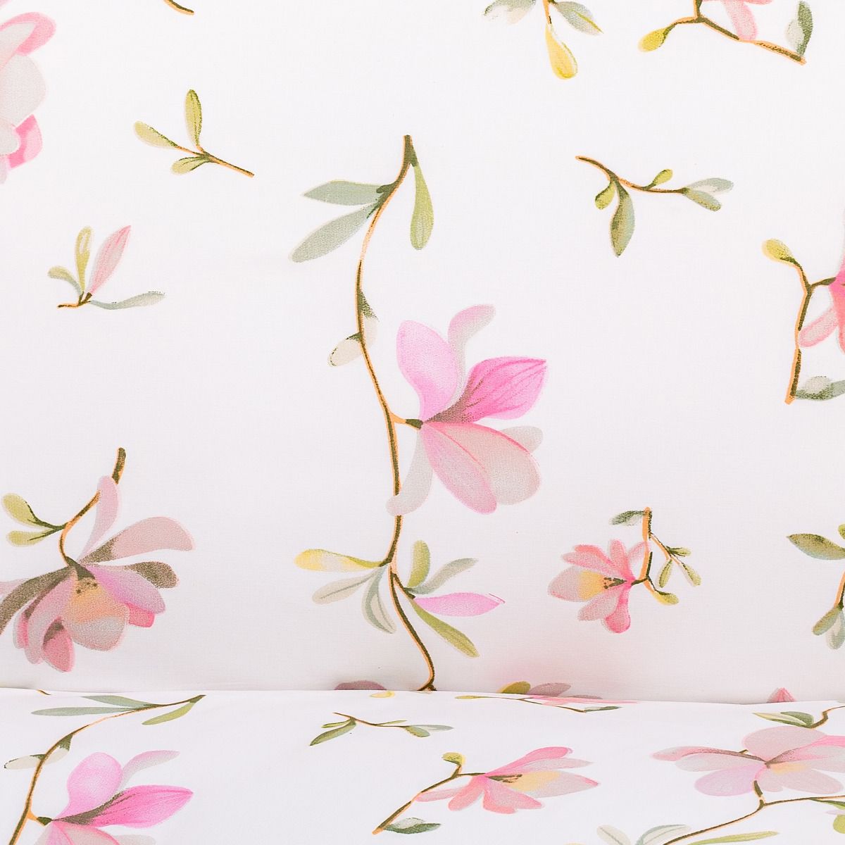 FLOREMI kokvilnas gultasveļa magnolijās 220x200 cm - N1 Home