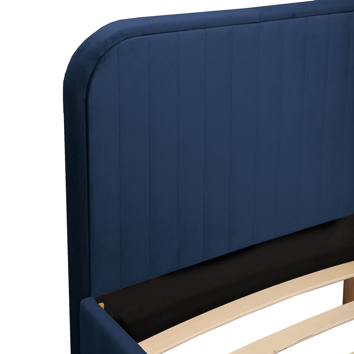KARALIUS gulta velūrs tumši zils 90x200 cm - N1 Home
